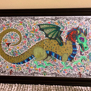 Dragon Wall Art - Hand Colored